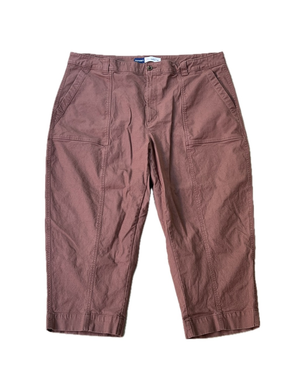 Old Navy | Women's High-Rise Barrel Leg Warm Taupe Pants #681277-01 Size 22